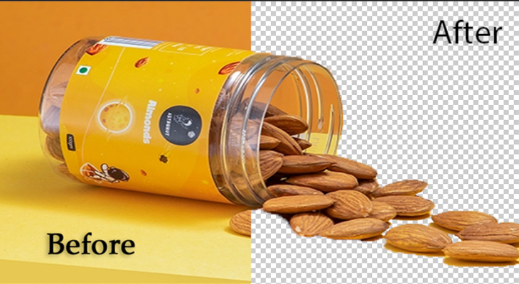 Before & after image showing background removal for a clean, professional product presentation